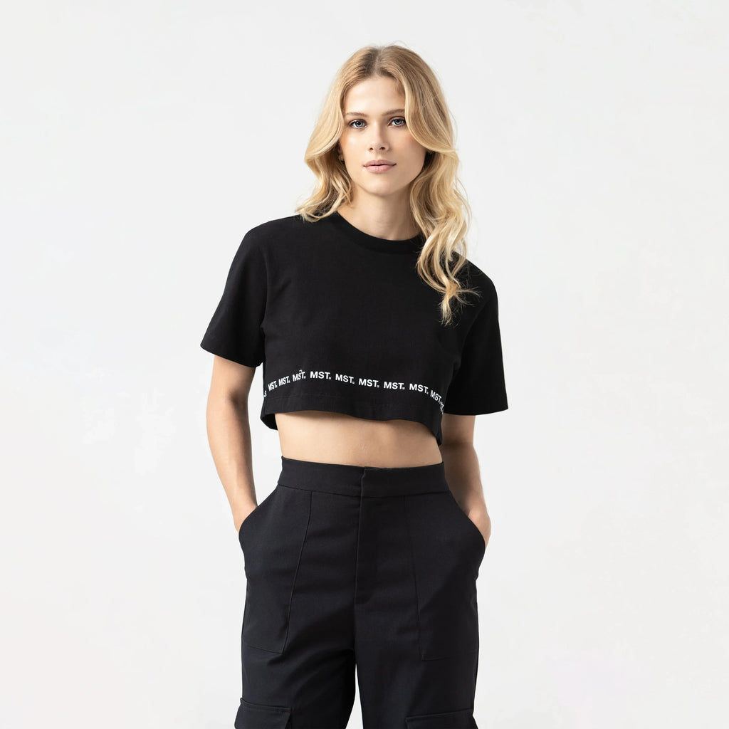 CHARLOTTE CROP TOP BLACK FEMENINA