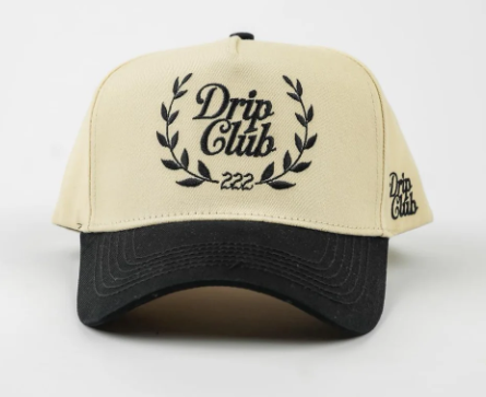 CAP DRIP CLUB BLACK AND CREAM