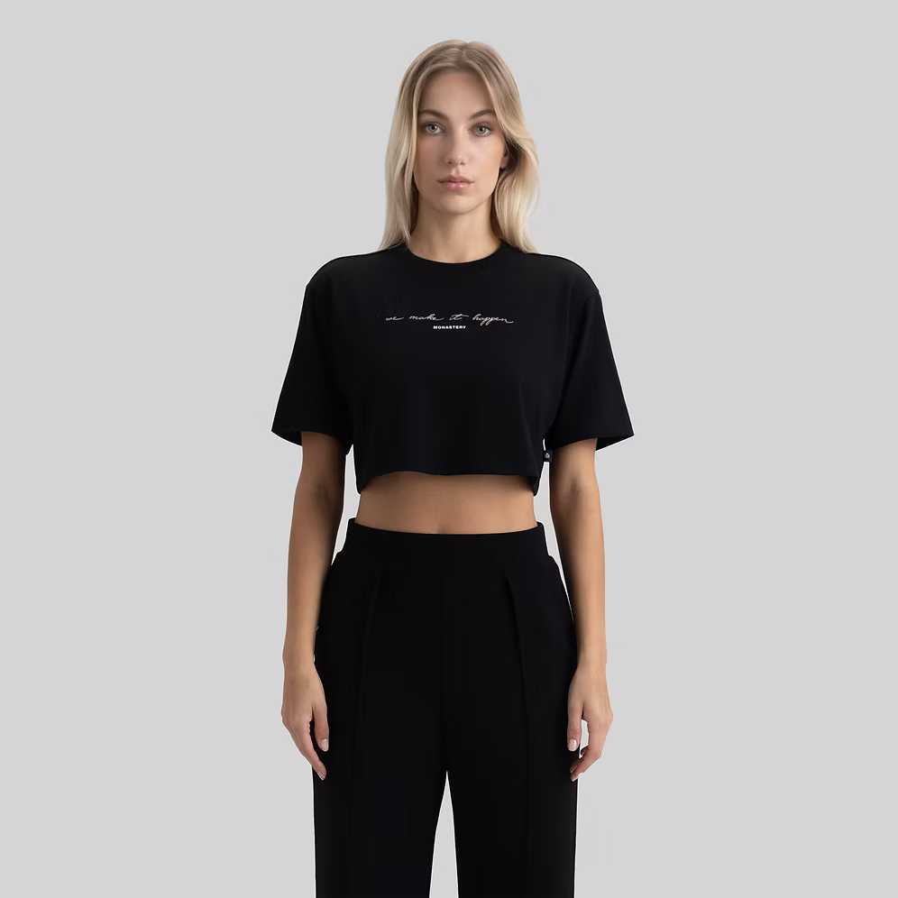 INVICTA CROP TOP BLACK FEMENINA